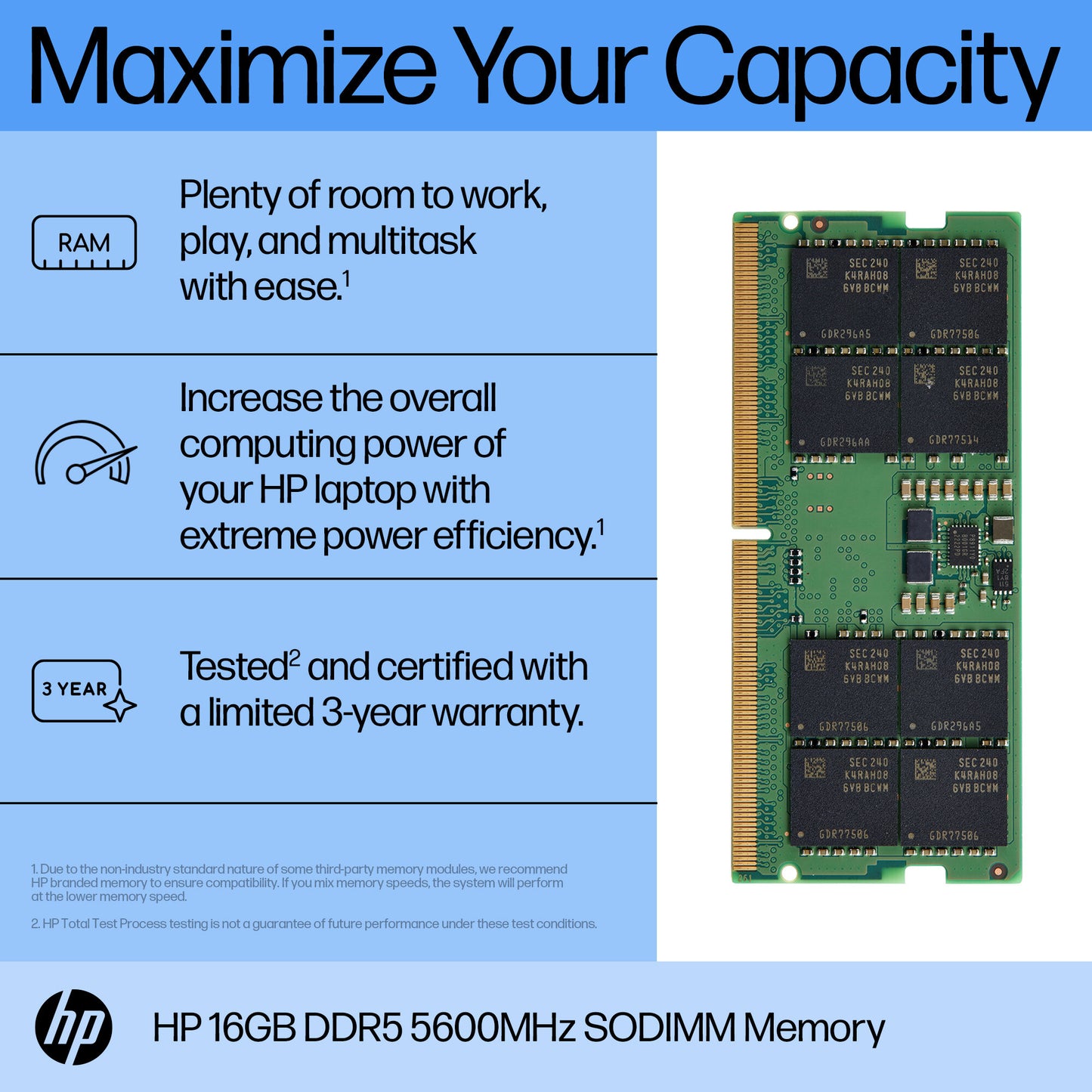 HP 16GB DDR5 5600 SODIMM Memory