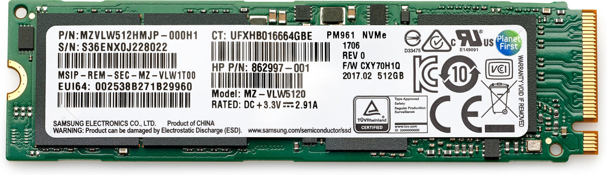 HP 1TB PCIe 4x4 NVMe TLC SSD, M.2
