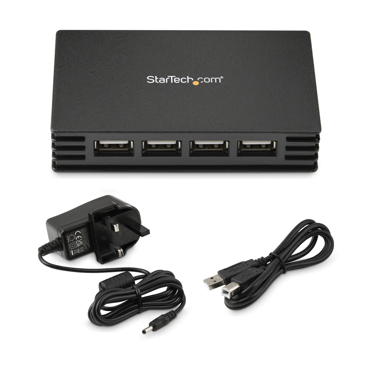 StarTech.com 4 Port Black USB 2.0 Hub - TAA