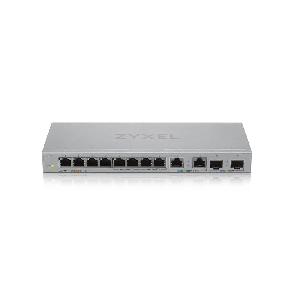 Zyxel XGS1010-12-ZZ0102F network switch Unmanaged Gigabit Ethernet (10/100/1000) Grey