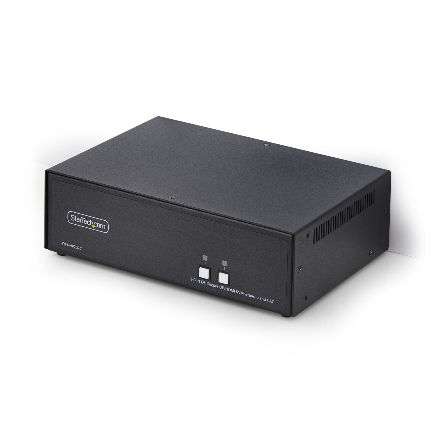StarTech.com Secure 2-Port Dual-Monitor KVM Switch, HDMI or DisplayPort, 4K 60Hz, NIAP 4.0 Desktop KVM, Metal Housing, CAC Port, Made in the USA