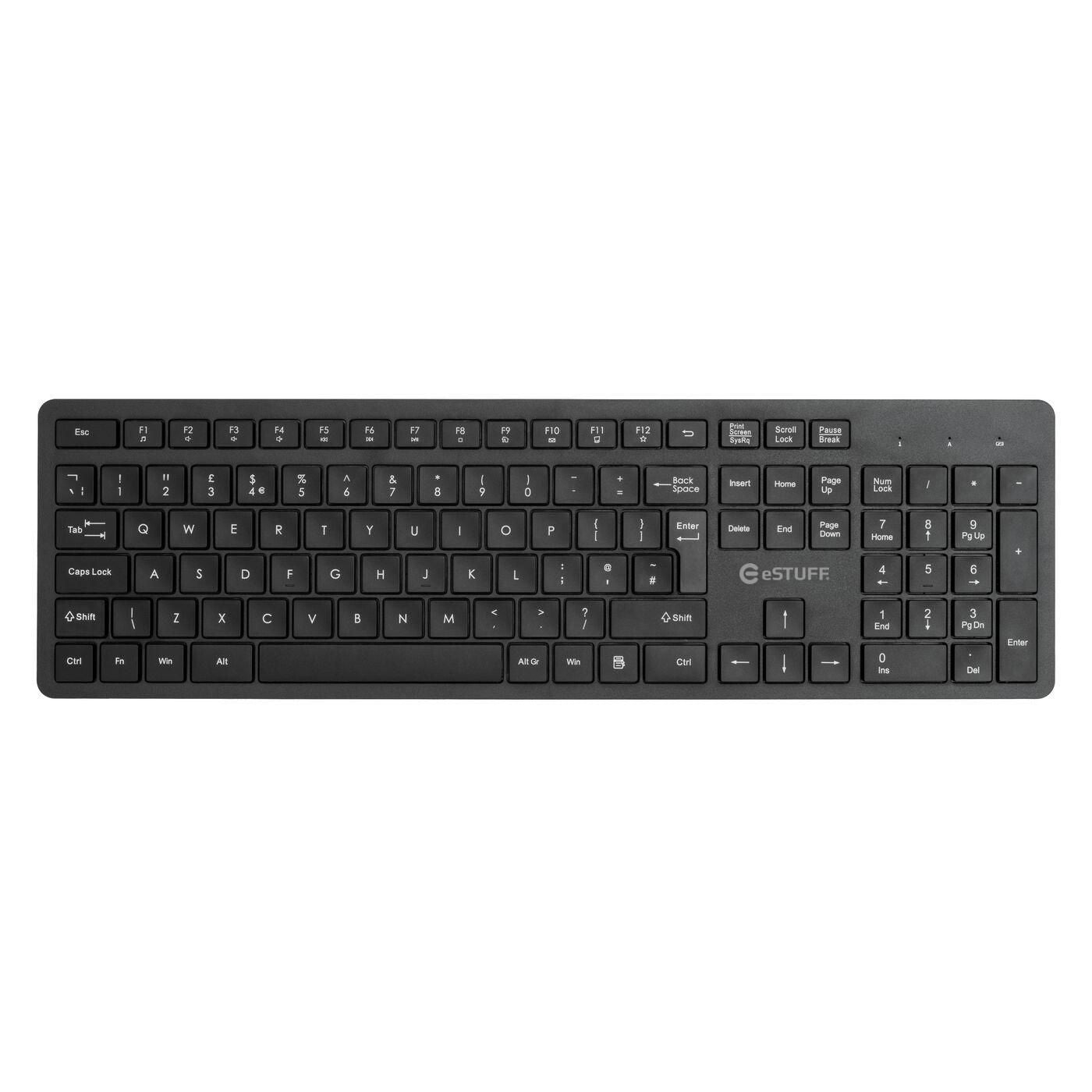 eSTUFF GLB212302 keyboard Office USB QWERTY UK English Black