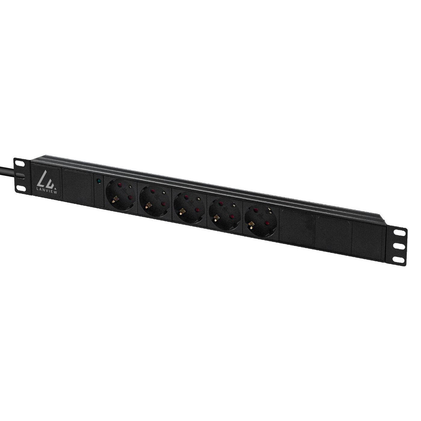 Lanview LVR-3MSCH-LIC-SCH5 power distribution unit (PDU) 5 AC outlet(s) 1U Black