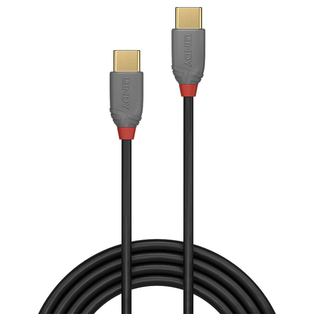 Lindy 3m USB 2.0 Type C to C Cable, Anthra Line