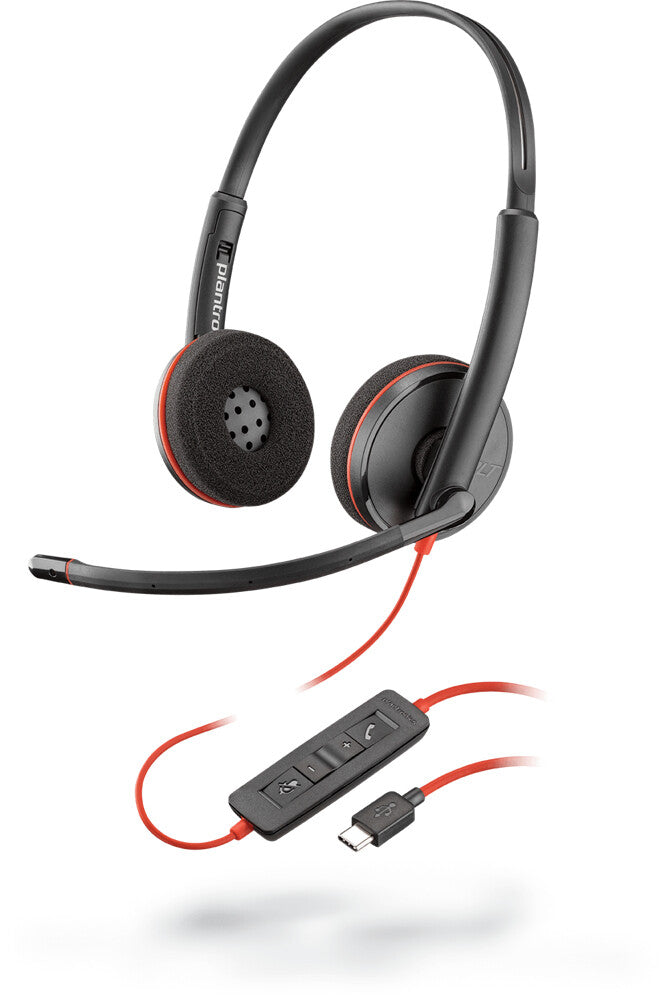 POLY Blackwire C3220 Headset Wired Head-band Office/Call center USB-C, Boom microphone, black