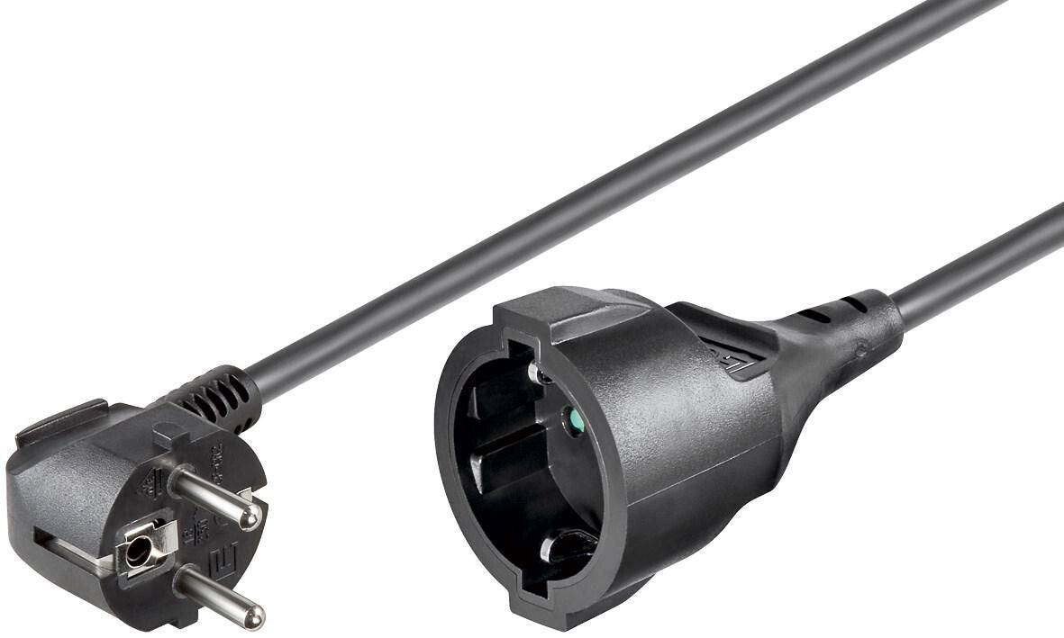 Microconnect PE140300 power cable Black 3 m Power plug type E+F Schuko