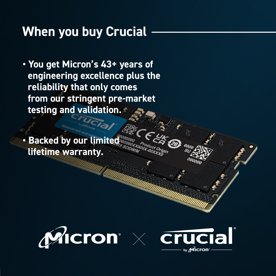 Crucial CT24G56C46S5 memory module 24 GB 1 x 24 GB DDR5 262-pin SO-DIMM ECC