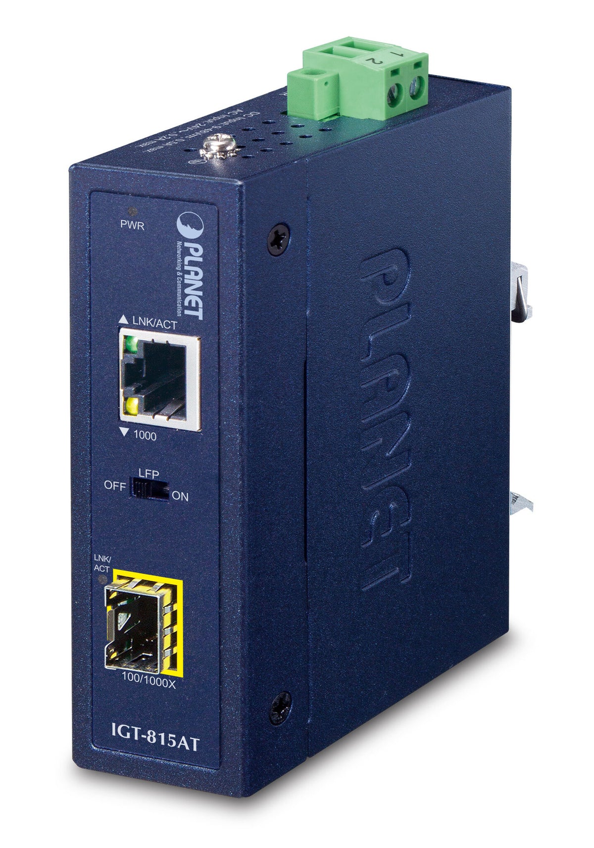 PLANET IGT-815AT media converter, 1000 Mbit/s, Multi-mode, Single-mode, blue