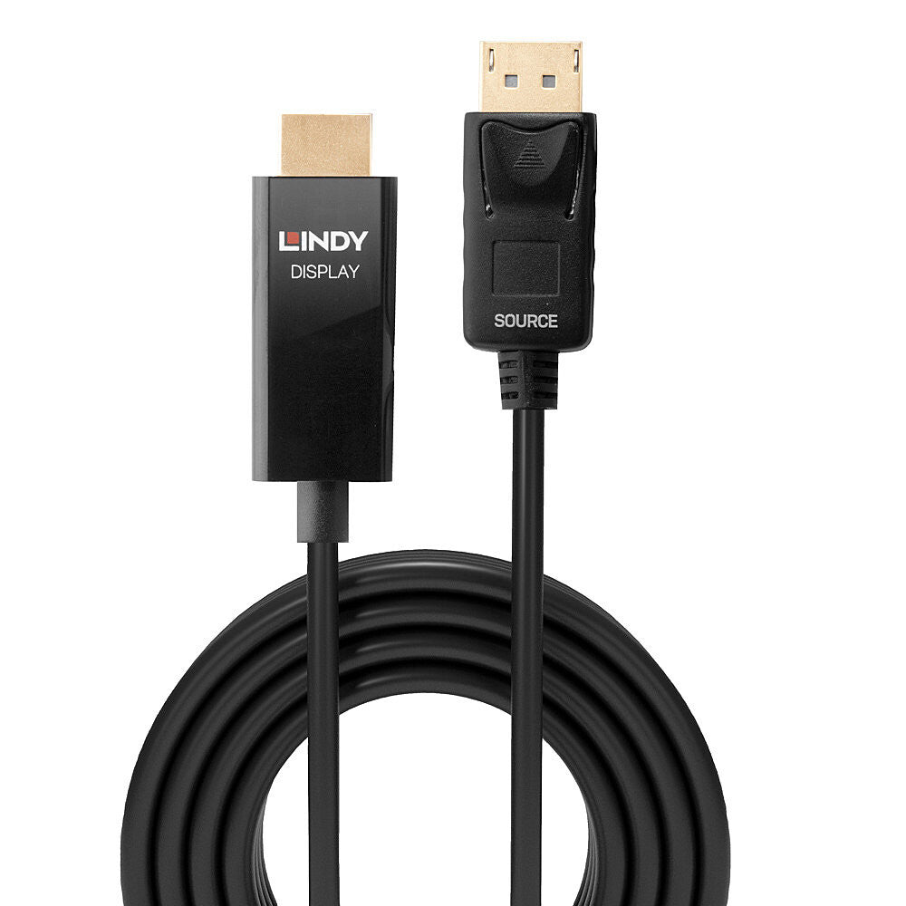 Lindy 0.5m Active DisplayPort to HDMI Cable with HDR
