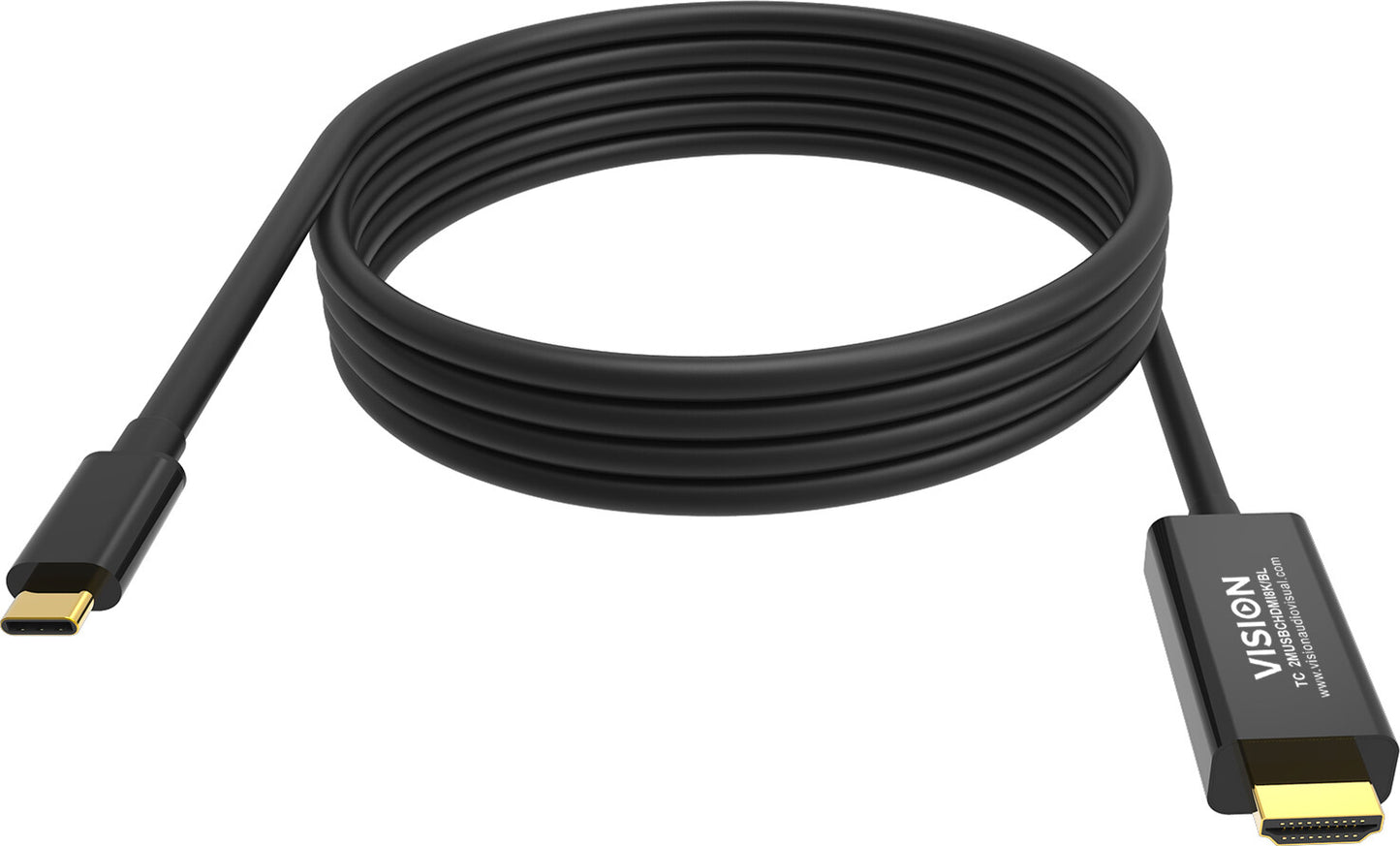 Vision TC 2MUSBCHDMI8K/BL mobile phone cable Black 2 m USB C