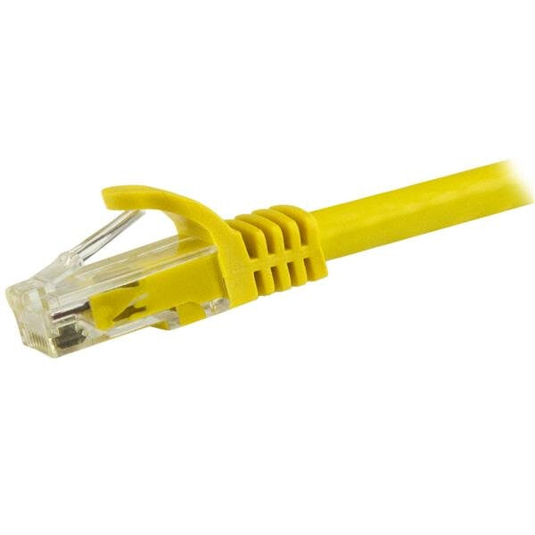 StarTech.com 15m CAT6 Ethernet Cable - Yellow CAT 6 Gigabit Ethernet Wire -250MHz 100W PoE RJ45 UTP Network/Patch Cord Snagless w/Strain Relief Individually Tested