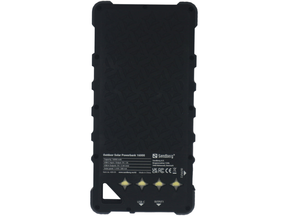 Sandberg Outdoor Solar Powerbank 16000