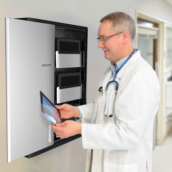 Ergotron DM12-1006-3 portable device management cart/cabinet Portable device management cabinet Black, Silver