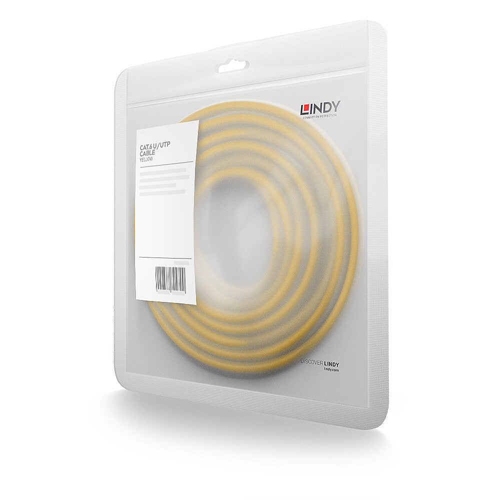 Lindy 20m Cat.6 U/UTP Network Cable, Yellow
