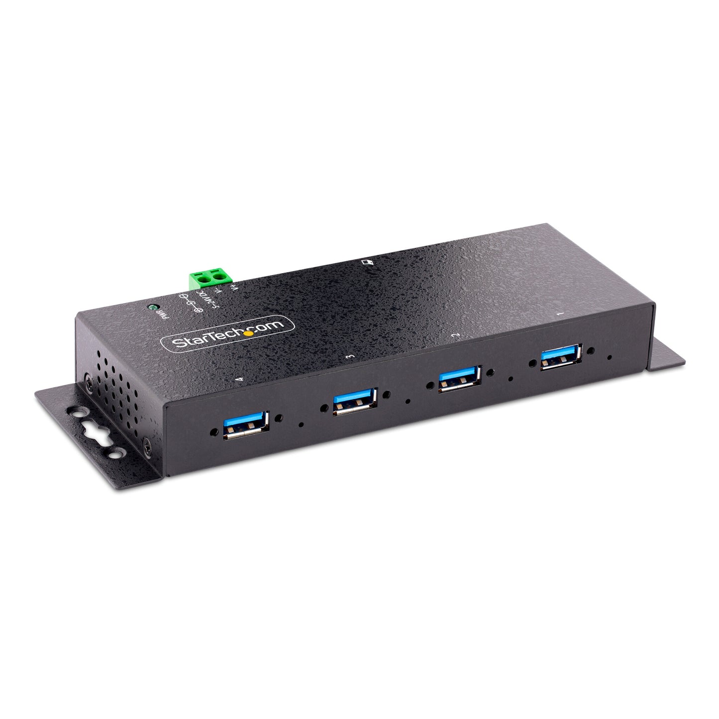 StarTech.com 4-Port USB 3.0 Hub - 5Gbps - Metal Industrial USB-A Hub - Wall or Desk Mountable USB Data Hub - TAA Compliant USB Expander Hub
