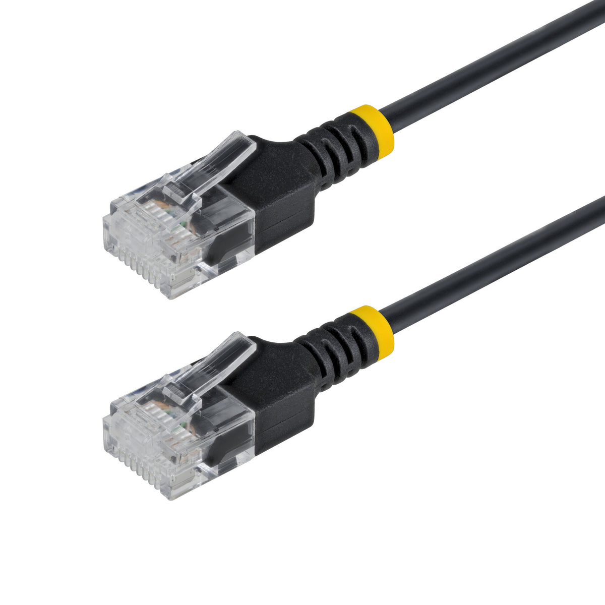 StarTech.com 2m Black Ultra Slim Cat6A Ethernet Cable, UTP, Pure Bare Copper Wire, 34AWG Slim RJ45 Network Patch Cord, Individually Tested