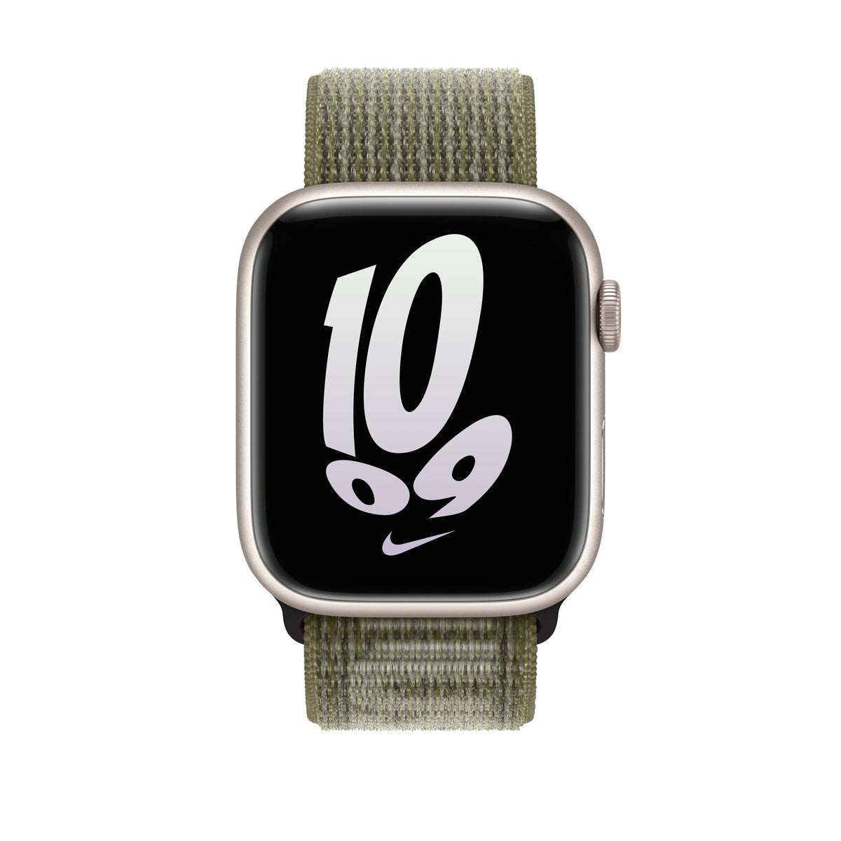Apple 45mm Sequoia/Pure Platinum Nike Sport Loop