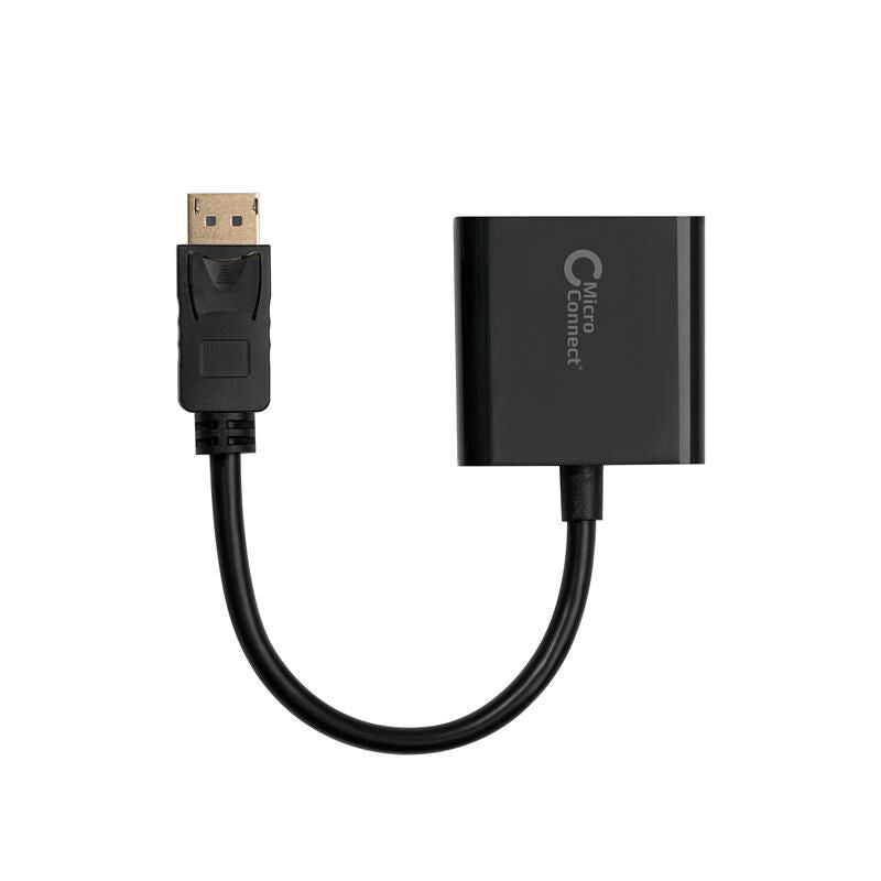 Microconnect DPVGA15CM video cable adapter 0.15 m DisplayPort VGA (D-Sub) Black