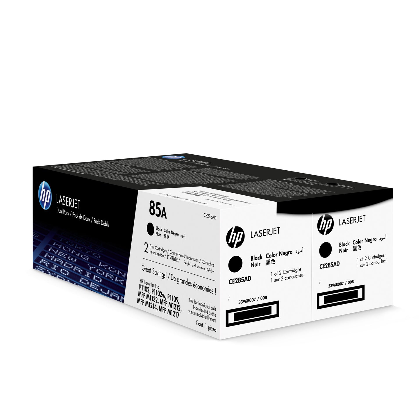HP 85A 2-pack Black Original LaserJet Toner Cartridges