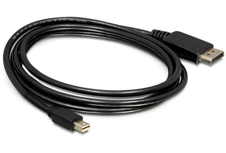 DeLOCK mini DP/DP 1.2 2 m Mini DisplayPort DisplayPort Black