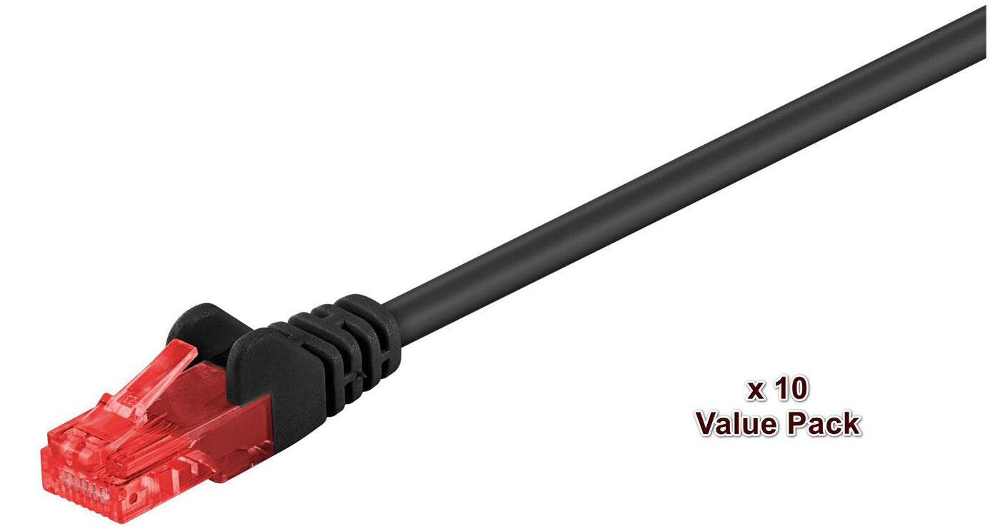 Microconnect V-UTP607SVP networking cable Black 7 m Cat6 U/UTP (UTP)