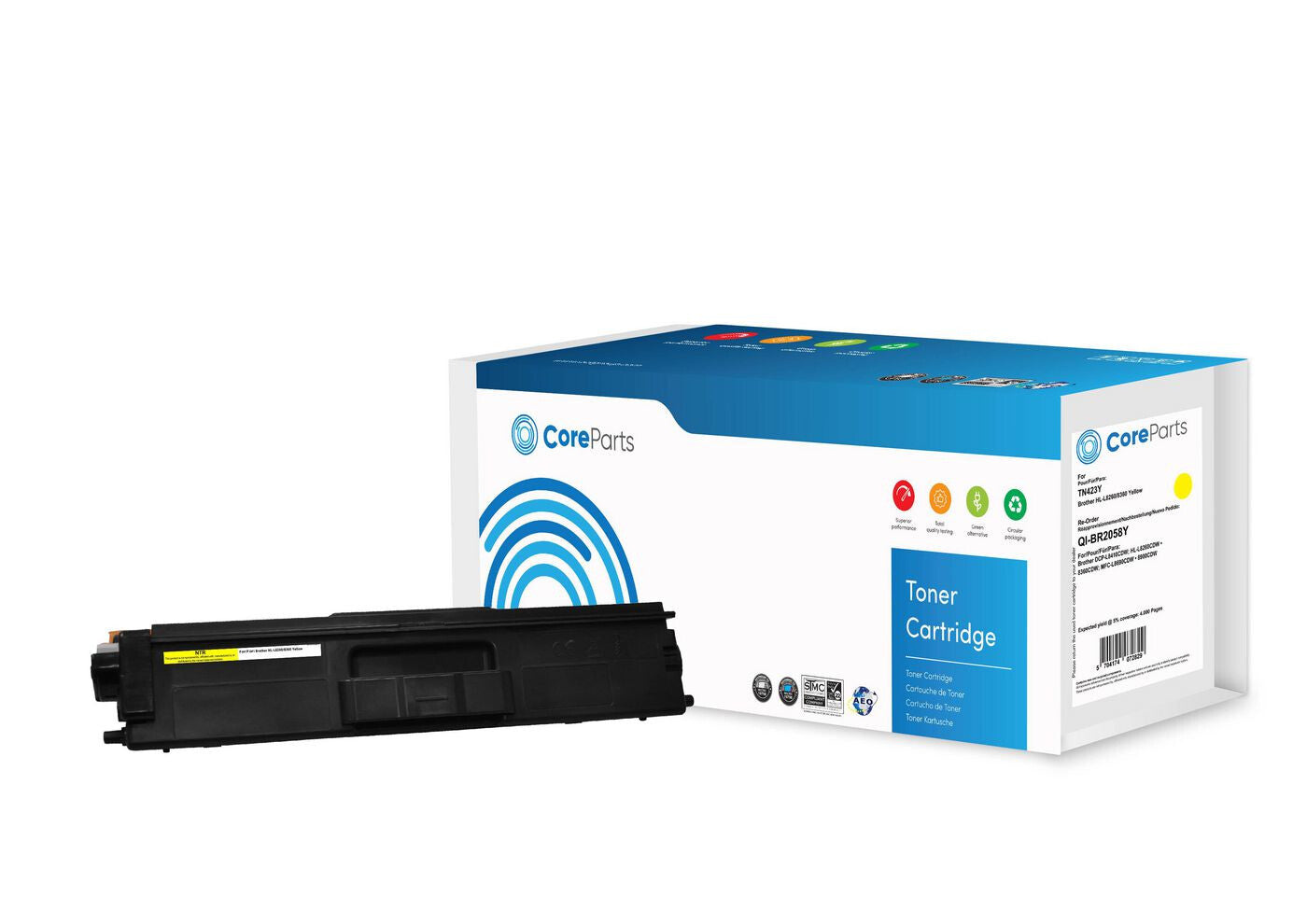 CoreParts QI-BR2058Y toner cartridge 1 pc(s) Compatible Yellow
