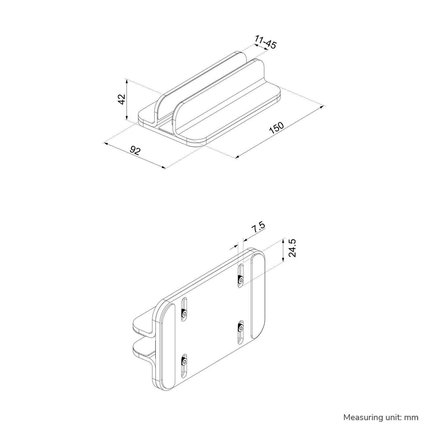 Neomounts NSLS300SILVER Laptop holder 11-17" - universal
