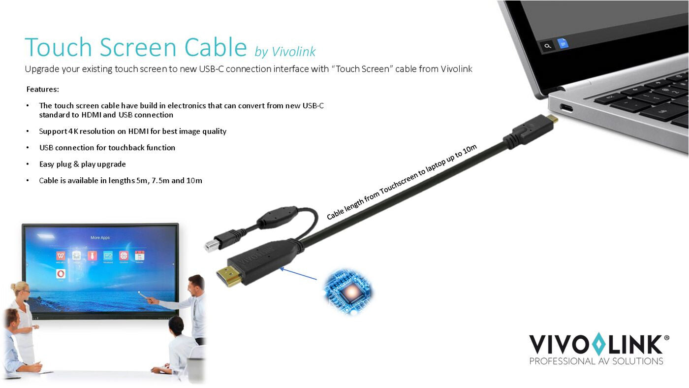 Vivolink PROUSBCHDMIUSBB5 USB cable USB 3.2 Gen 1 (3.1 Gen 1) 5 m USB C Black