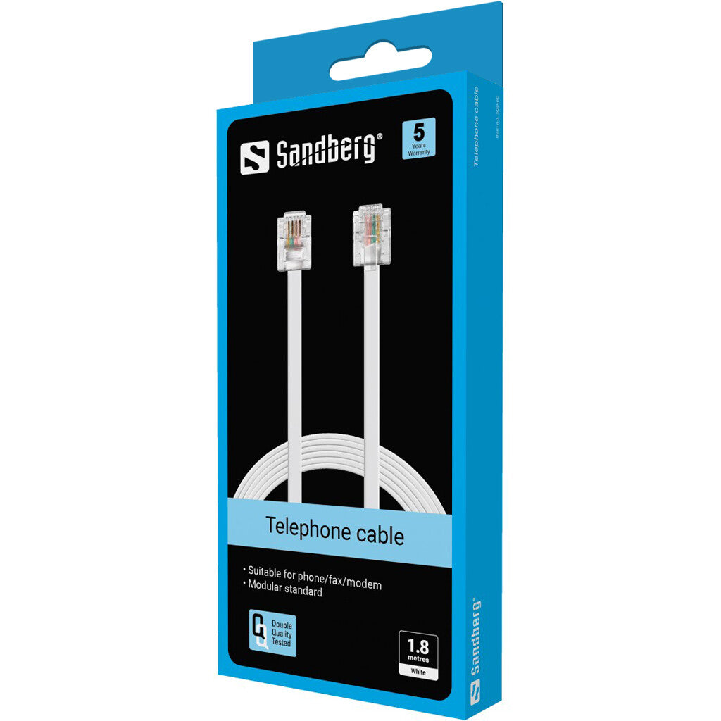 Sandberg Telephone RJ11-RJ11 1.8 m