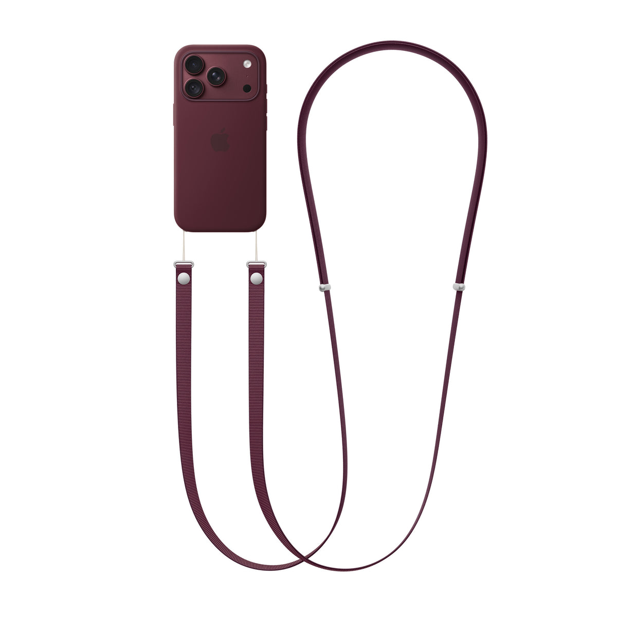 Apple Crossbody Strap – Burgundy