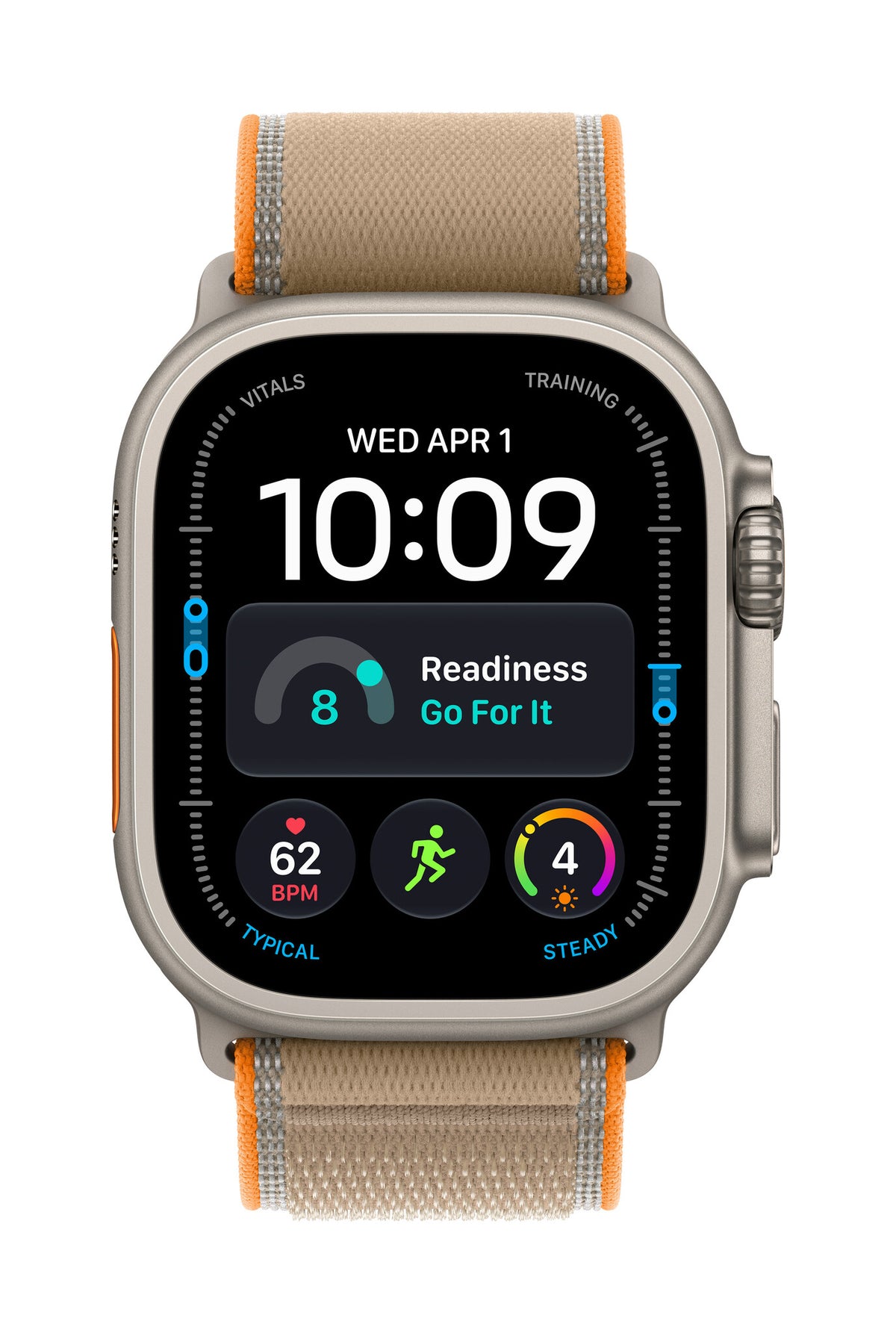 Apple Watch Ultra 4 GPS + Cellular 49mm Natural Titanium Case with Sand Trail Loop - M/L