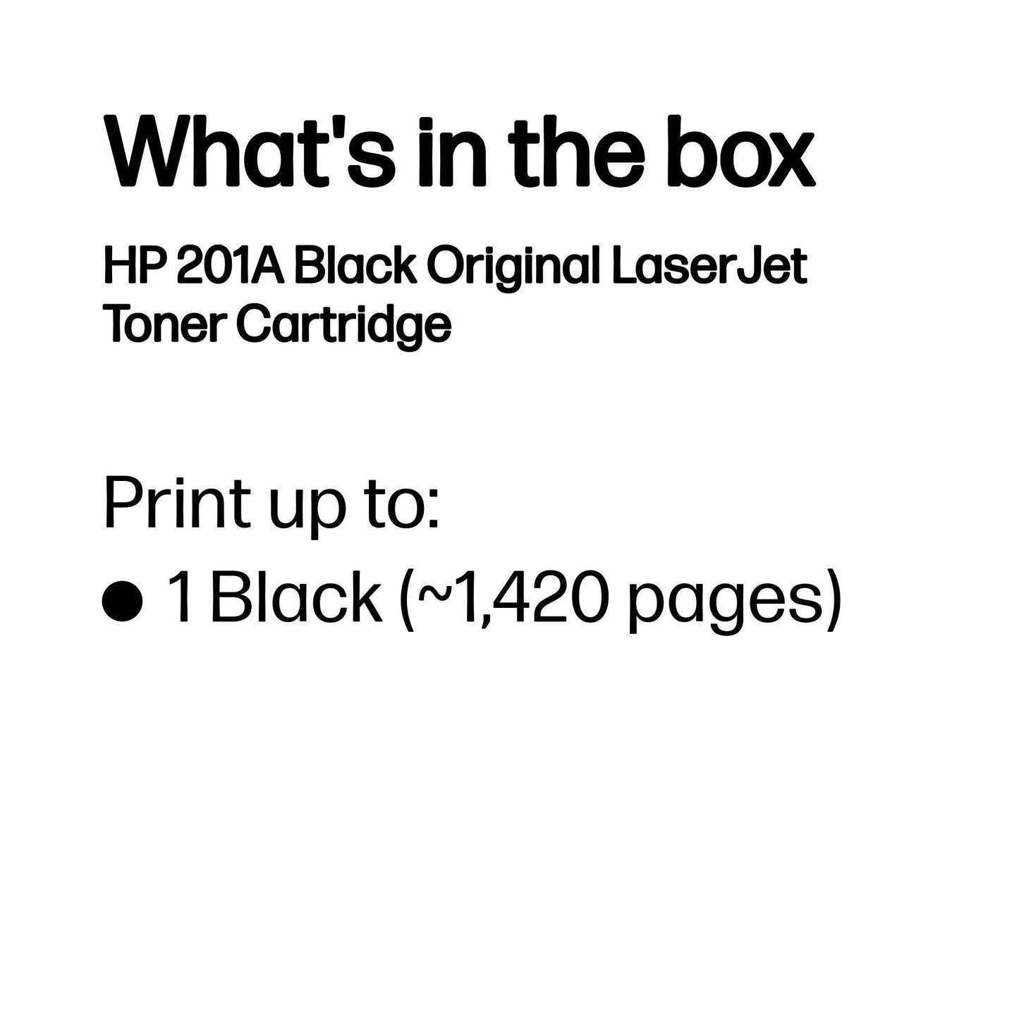 HP 201A Black Original LaserJet Toner Cartridge