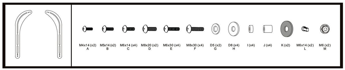 Vivolink VLMSB3270 speaker mount TV bracket Black