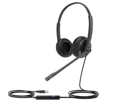Yealink UH34 SE Stereo/Dual Teams USB-A Headset Wired Head-band Calls/Music USB-A, Boom microphone, black