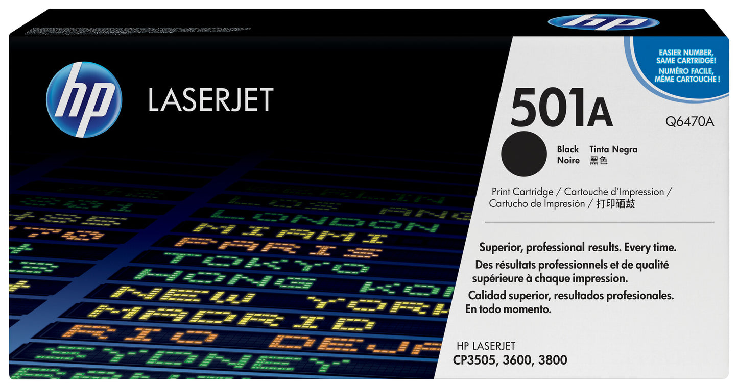 HP 501A Black Original LaserJet Toner Cartridge