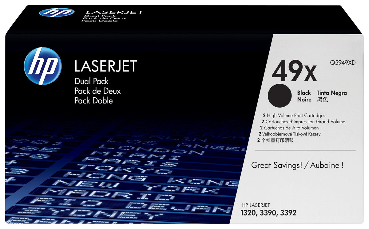 HP 49X toner cartridge 2 pc(s) Original Black