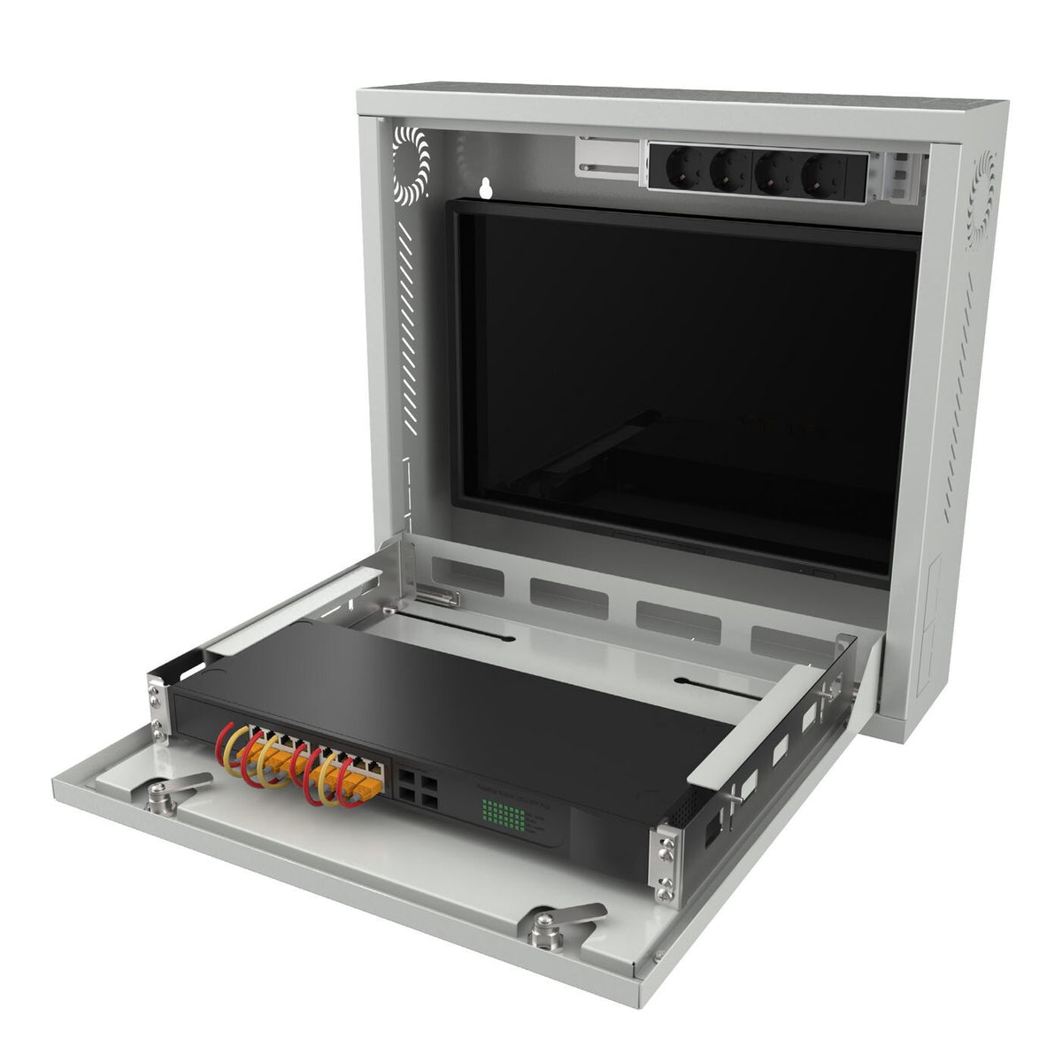 Lanview RWSLMWH1 rack cabinet 1U Wall mounted rack White