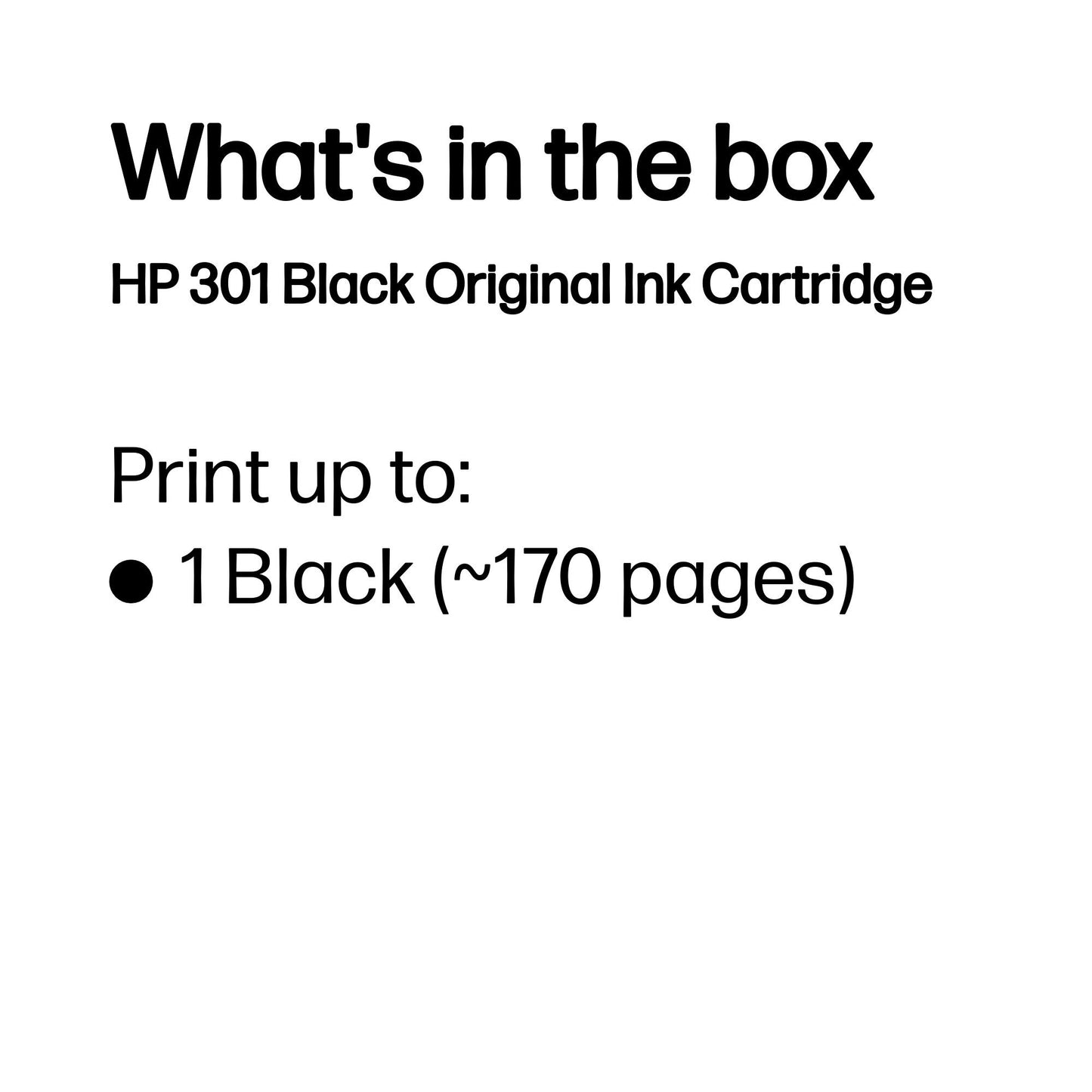 HP 301 Black Original Ink Cartridge