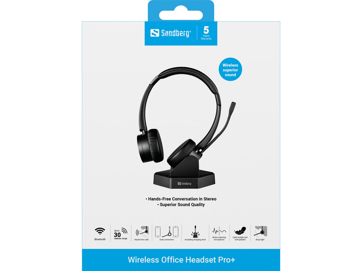 Sandberg Wireless Office Headset Pro+