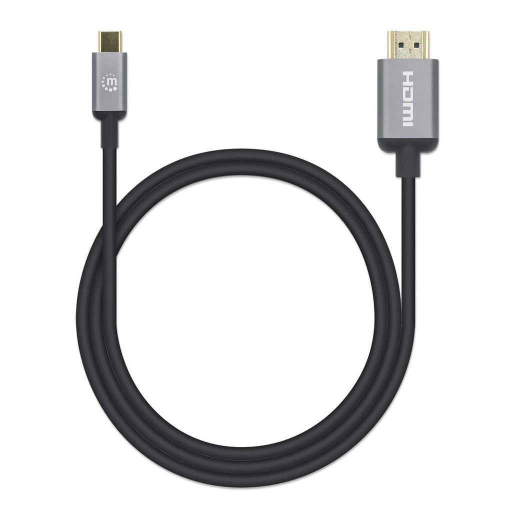 Manhattan USB-C to HDMI Cable, 4K@60Hz, 1m, Black, Three Year Warranty, Equivalent to CDP2HD1MBNL
