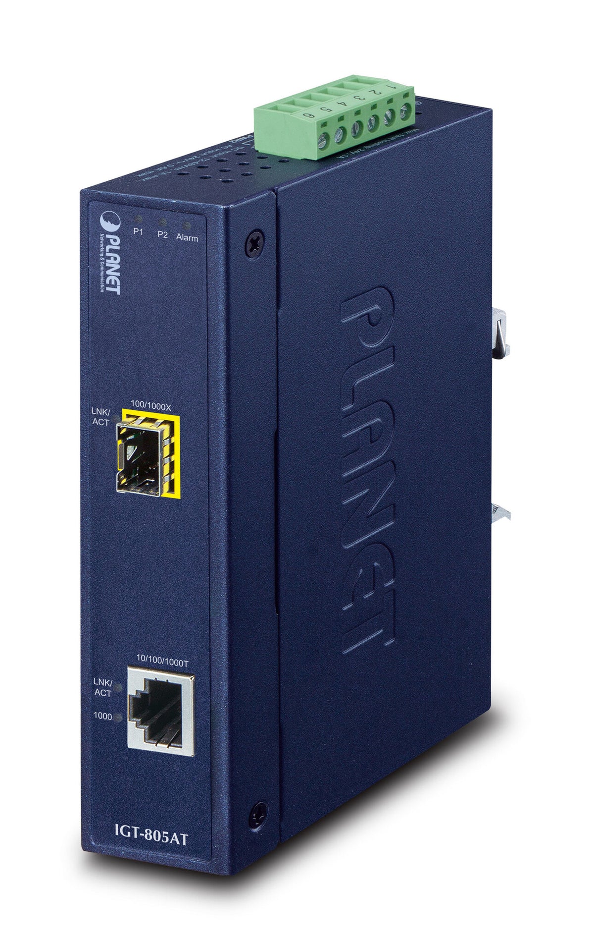 PLANET IGT-805AT media converter, 1000 Mbit/s, blue