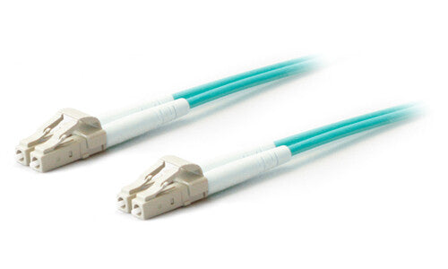 C2G 30m LC-LC 10Gb 50/125 OM3 Duplex Multimode PVC Fibre Optic Cable (LSZH) - Aqua