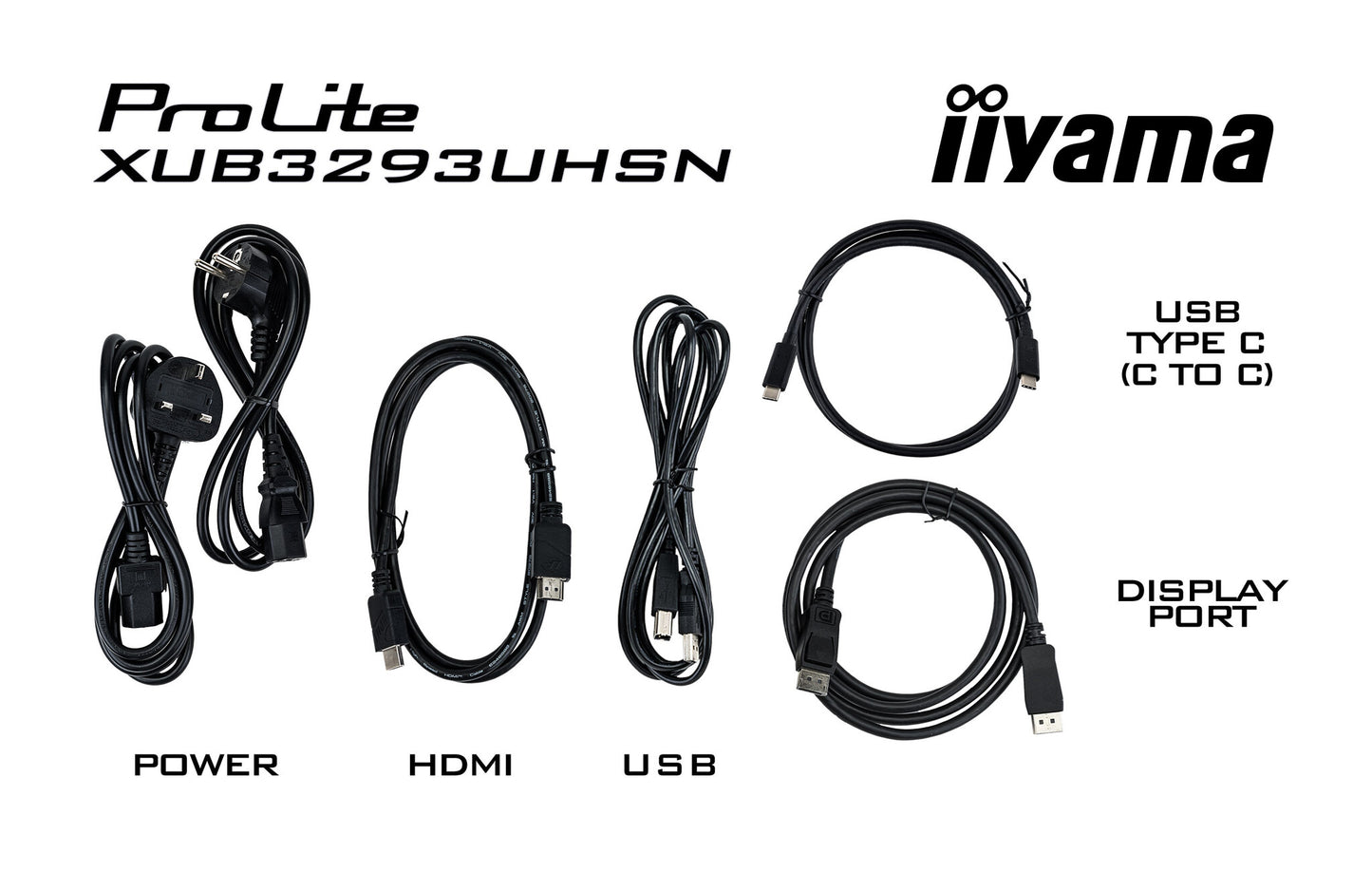 iiyama ProLite XUB3293UHSN-B5 computer monitor 80 cm (31.5") 3840 x 2160 pixels 4K Ultra HD LCD Black