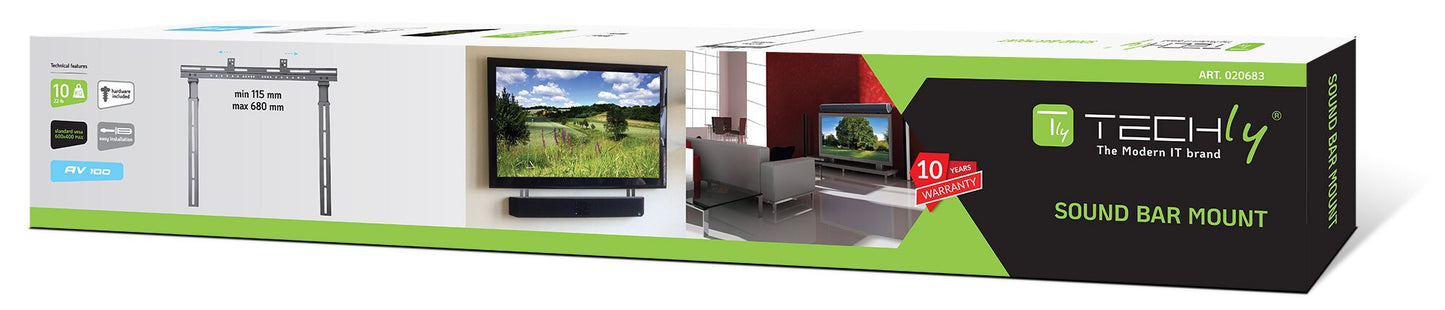 Techly ICA-PLB-102S TV mount/stand Black