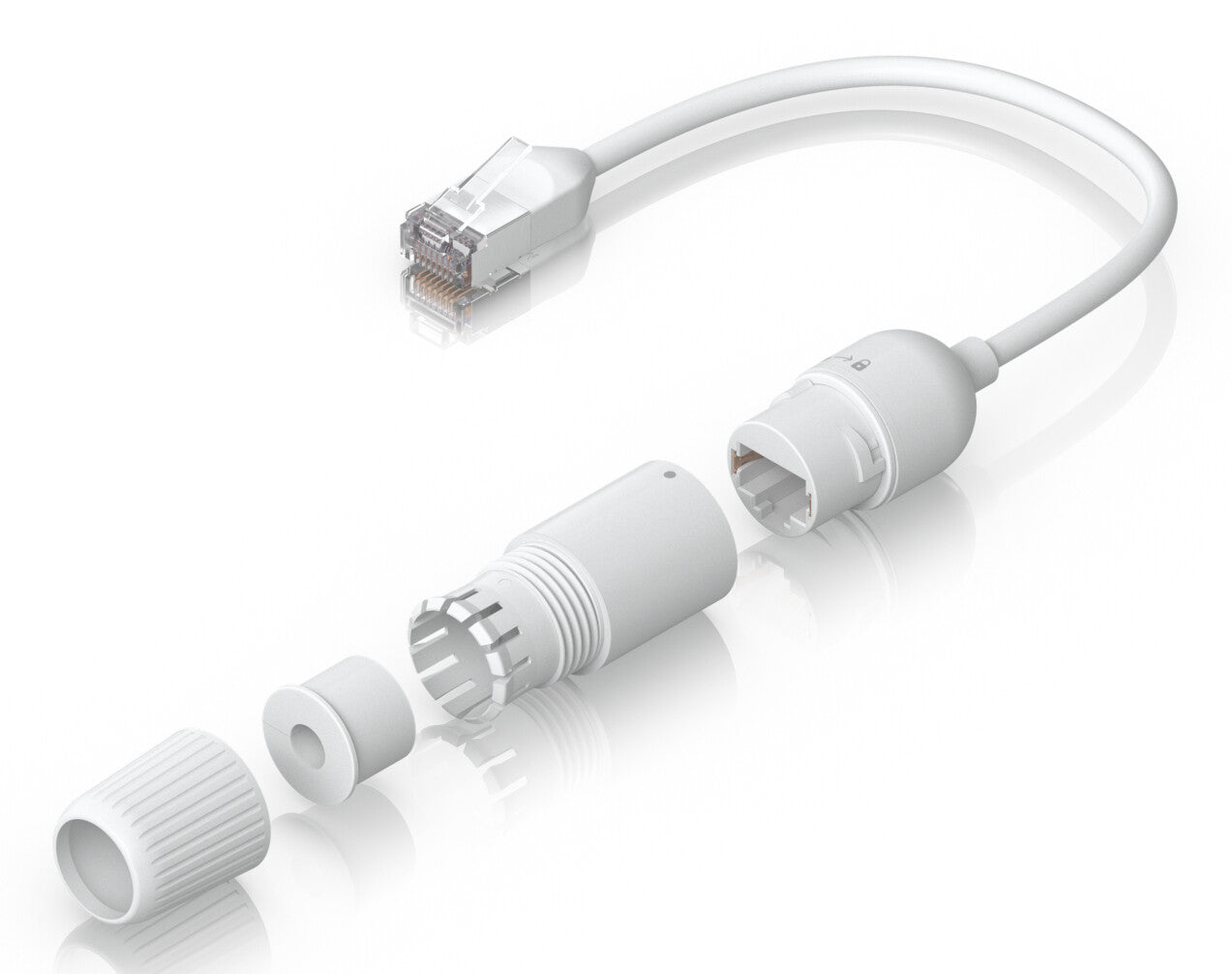 Ubiquiti UACC-Cable-Extender-C6A networking cable White 0.185 m Cat6a F/UTP (FTP)