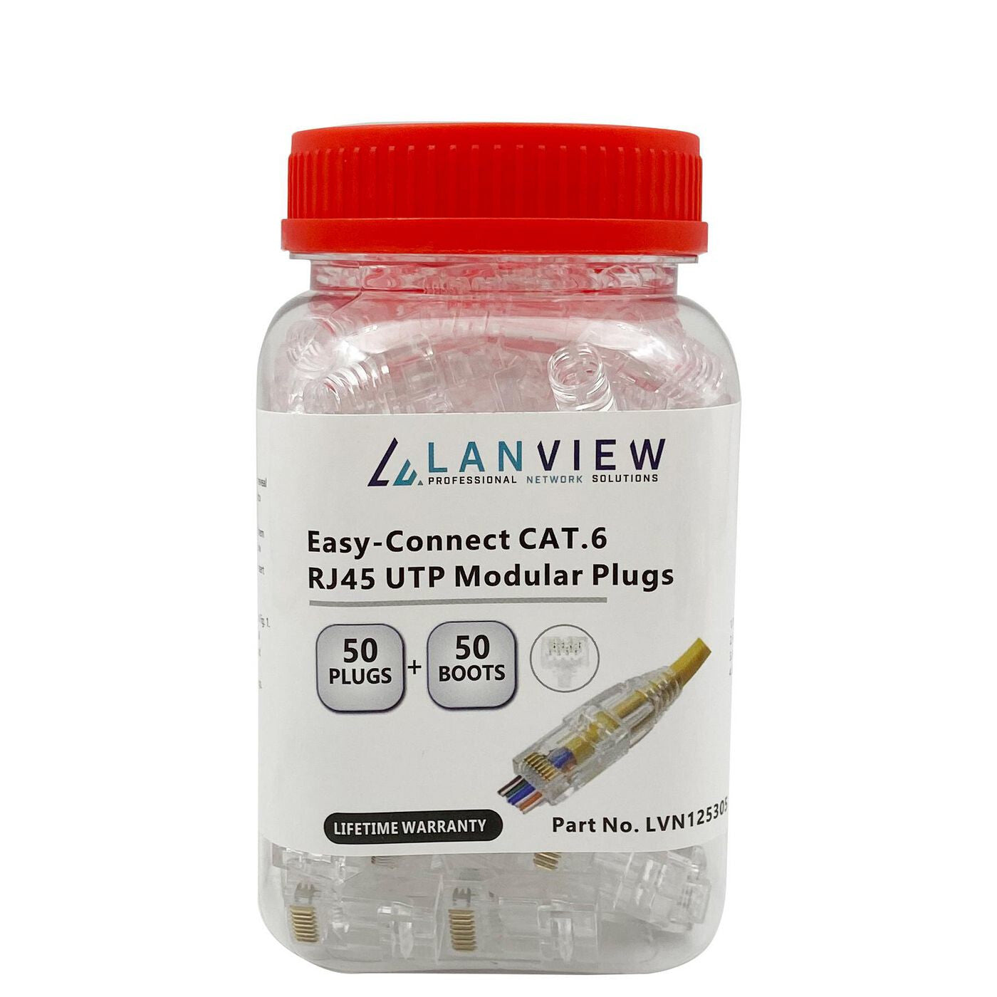 Lanview LVN125305 wire connector RJ45 Transparent