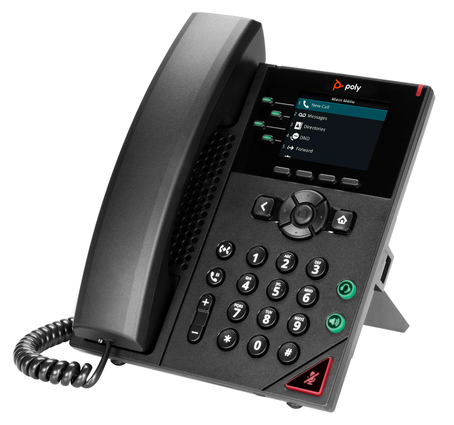 HP Poly VVX 250 4-Line IP Phone and PoE-enabled