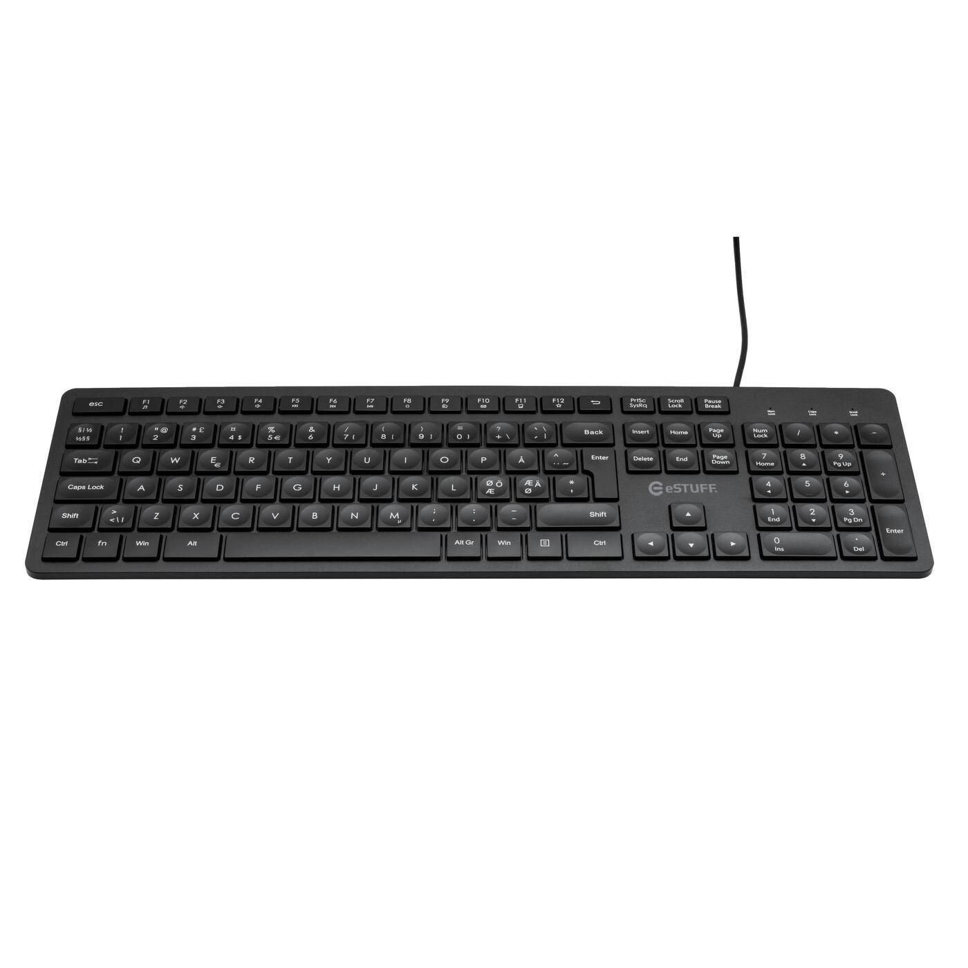 eSTUFF GLB211102 keyboard Office USB QWERTY Nordic Black