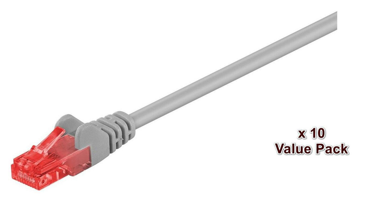 Microconnect V-UTP610VP networking cable Grey 10 m Cat6 U/UTP (UTP) Round