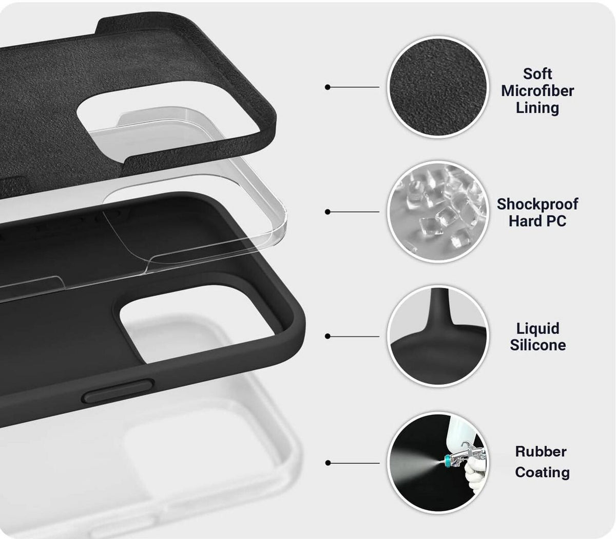 eSTUFF ES67150055-BULK mobile phone case Cover Black